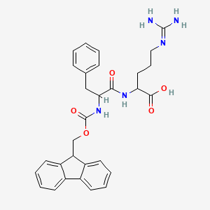 molecular formula C30H33N5O5 B12120699 Fmoc-DL-Phe-DL-Arg-OH 