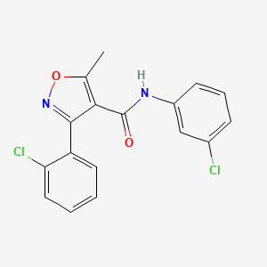 3-(2-chlorophenyl)-N-(3-chlorophenyl)-5-methyl-1,2-oxazole-4-carboxamide