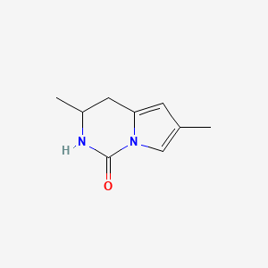 molecular formula C9H12N2O B12120727 3,6-dimethyl-3,4-dihydro-2H-pyrrolo[1,2-c]pyrimidin-1-one 