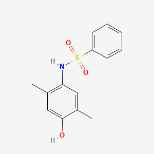 molecular formula C14H15NO3S B12120735 Benzenesulfonamide, N-(4-hydroxy-2,5-dimethylphenyl)- CAS No. 88680-96-0