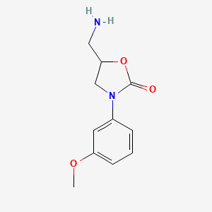 5-(Aminomethyl)-3-(3-methoxyphenyl)-1,3-oxazolidin-2-one