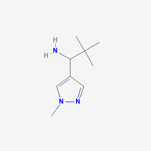 2,2-dimethyl-1-(1-methyl-1H-pyrazol-4-yl)propan-1-amine