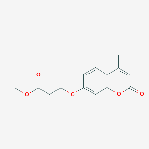 Propanoic acid, 3-[(4-methyl-2-oxo-2H-1-benzopyran-7-yl)oxy]-, methyl ester