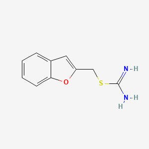 molecular formula C10H10N2OS B12120830 {[(1-Benzofuran-2-yl)methyl]sulfanyl}methanimidamide 