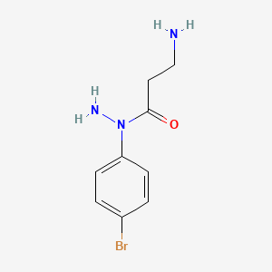 molecular formula C9H12BrN3O B12120842 beta-Alanine, N-(4-bromophenyl)-, hydrazide 