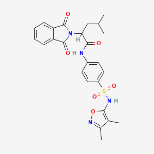 N-[4-[(3,4-dimethyl-1,2-oxazol-5-yl)sulfamoyl]phenyl]-2-(1,3-dioxoisoindol-2-yl)-4-methylpentanamide