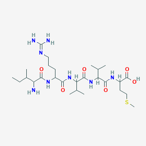 molecular formula C27H52N8O6S B12120866 H-DL-xiIle-DL-Arg-DL-Val-DL-Val-DL-Met-OH 