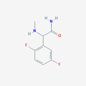 molecular formula C9H10F2N2O B12120874 2-(2,5-Difluorophenyl)-2-(methylamino)acetamide 