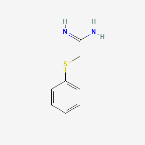 molecular formula C8H10N2S B12120901 2-Phenylsulfanylethanimidamide 