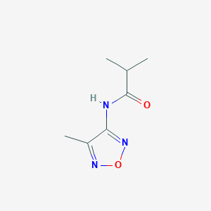 molecular formula C7H11N3O2 B12120908 2-methyl-N-(4-methyl-1,2,5-oxadiazol-3-yl)propanamide 