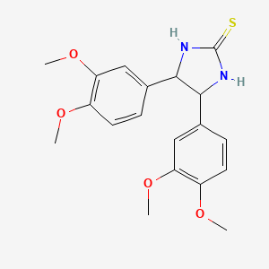 molecular formula C19H22N2O4S B12120950 4,5-Bis(3,4-dimethoxyphenyl)imidazolidine-2-thione 