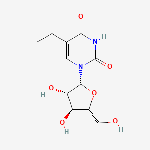 molecular formula C11H16N2O6 B1212100 1-(beta-D-Arabinofuranosyl)-5-ethyluracil CAS No. 70020-72-3