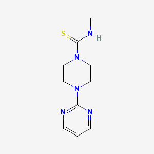 molecular formula C10H15N5S B12121001 (Methylamino)(4-pyrimidin-2-ylpiperazinyl)methane-1-thione 