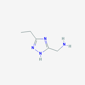 molecular formula C5H10N4 B12121025 (5-Ethyl-4H-1,2,4-triazol-3-YL)methanamine 