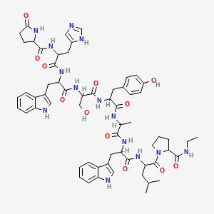 molecular formula C61H76N14O12 B12121057 H-DL-Pyr-DL-His-DL-Trp-DL-Ser-DL-Tyr-DL-Ala-DL-Trp-DL-Leu-DL-Pro-NHEt 