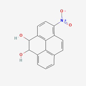 molecular formula C16H11NO4 B1212107 1-Nitro-4,5-dihydro-4,5-dihydroxypyrene CAS No. 97849-84-8