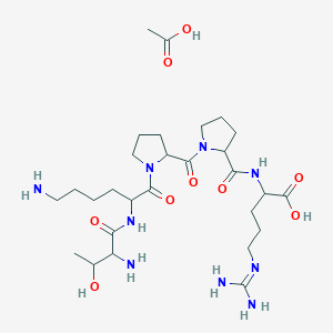 molecular formula C28H51N9O9 B12121091 H-Thr-Lys-Pro-Pro-Arg-OH 