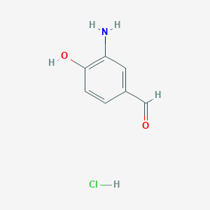 molecular formula C7H8ClNO2 B12121130 3-Amino-4-hydroxybenzaldehyde hydrochloride 