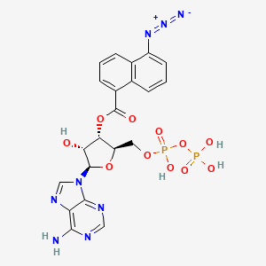 molecular formula C21H20N8O11P2 B1212117 3'-O-(5-Azidonaphthoyl)adenosine diphosphate CAS No. 84453-67-8