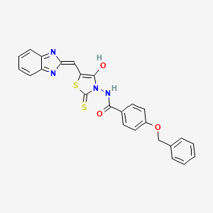 N-[(5E)-5-(1H-benzimidazol-2-ylmethylidene)-4-oxo-2-thioxo-1,3-thiazolidin-3-yl]-4-(benzyloxy)benzamide