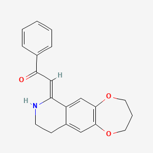 (2Z)-1-phenyl-2-(3,4,9,10-tetrahydro-2H-[1,4]dioxepino[2,3-g]isoquinolin-7(8H)-ylidene)ethanone