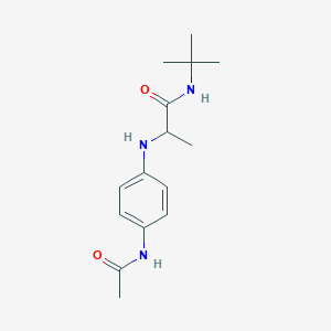 molecular formula C15H23N3O2 B12121276 N-tert-butyl-2-[(4-acetamidophenyl)amino]propanamide 