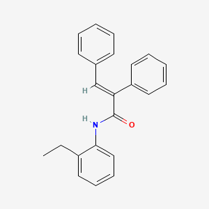 molecular formula C23H21NO B12121311 N-(2-ethylphenyl)-2,3-diphenylacrylamide 