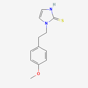 molecular formula C12H14N2OS B12121367 2H-Imidazole-2-thione, 1,3-dihydro-1-[2-(4-methoxyphenyl)ethyl]- CAS No. 100134-69-8