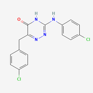 6-(4-chlorobenzyl)-3-[(4-chlorophenyl)amino]-1,2,4-triazin-5(4H)-one