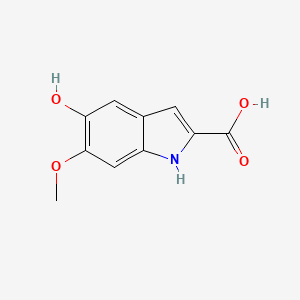 molecular formula C10H9NO4 B1212140 5-羟基-6-甲氧基-1H-吲哚-2-羧酸 CAS No. 2495-80-9