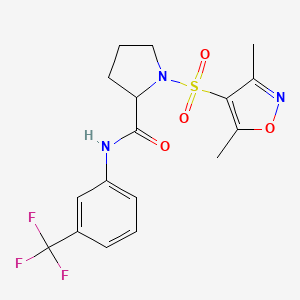 molecular formula C17H18F3N3O4S B12121412 C17H18F3N3O4S 