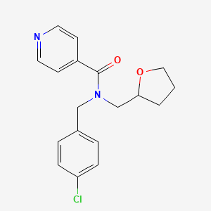 N-(4-chlorobenzyl)-N-(tetrahydrofuran-2-ylmethyl)pyridine-4-carboxamide