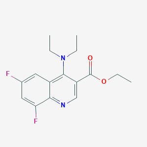 molecular formula C16H18F2N2O2 B12121451 Ethyl 4-(diethylamino)-6,8-difluoroquinoline-3-carboxylate 