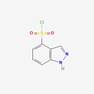 molecular formula C7H5ClN2O2S B12121467 1H-indazole-4-sulfonyl chloride 