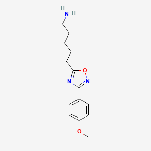 5-[3-(4-Methoxyphenyl)-1,2,4-oxadiazol-5-yl]pentan-1-amine