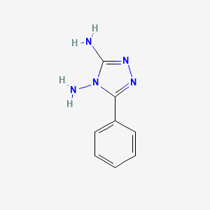 molecular formula C8H9N5 B12121517 5-Phenyl-1,2-diamino-1,3,4-triazole 