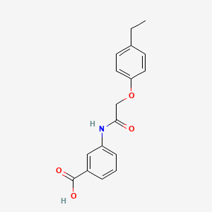 molecular formula C17H17NO4 B12121525 3-[2-(4-Ethylphenoxy)acetamido]benzoic acid CAS No. 649773-69-3