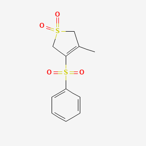 molecular formula C11H12O4S2 B12121559 3-Methyl-4-(phenylsulfonyl)-2,5-dihydrothiophene 1,1-dioxide 