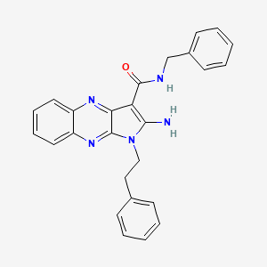 molecular formula C26H23N5O B12121573 2-amino-N-benzyl-1-(2-phenylethyl)-1H-pyrrolo[2,3-b]quinoxaline-3-carboxamide 