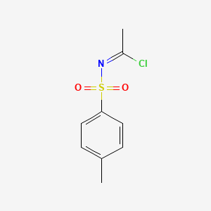 molecular formula C9H10ClNO2S B12121618 (1Z)-N-(4-methylphenyl)sulfonylethanimidoyl chloride 