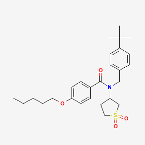 N-(4-tert-butylbenzyl)-N-(1,1-dioxidotetrahydrothiophen-3-yl)-4-(pentyloxy)benzamide