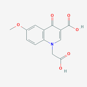 3-carboxy-6-methoxy-4-oxo-1(4H)-Quinolineacetic acid