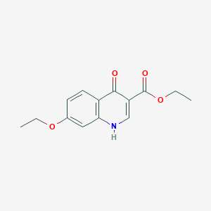 molecular formula C14H15NO4 B12121697 3-Quinolinecarboxylic acid, 7-ethoxy-4-hydroxy-, ethyl ester CAS No. 225797-32-0