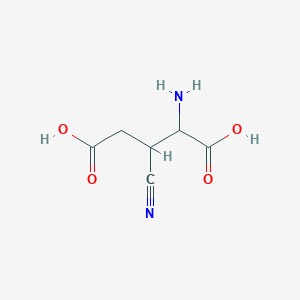 molecular formula C6H8N2O4 B1212171 β-氰基谷氨酸 