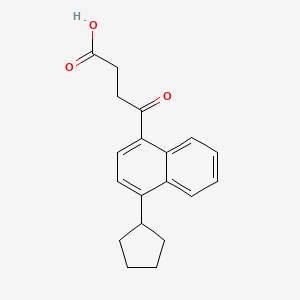molecular formula C19H20O3 B1212174 4-(4-Cyclopentylnaphthalen-1-yl)-4-oxobutanoic acid 
