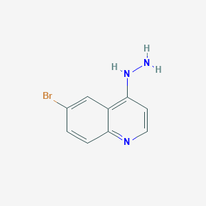 molecular formula C9H8BrN3 B12121743 6-Bromo-4-hydrazinoquinoline 