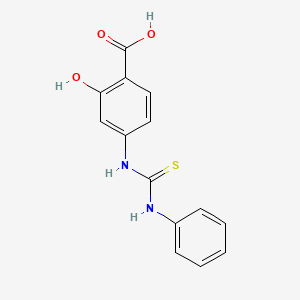 molecular formula C14H12N2O3S B12121750 p-Phenylthioureidosalicylic acid CAS No. 20679-94-1