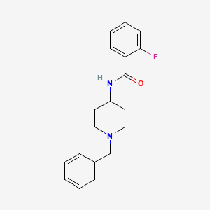 molecular formula C19H21FN2O B1212176 N-(1-benzylpiperidin-4-yl)-2-fluorobenzamide 