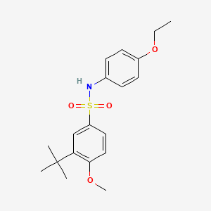 molecular formula C19H25NO4S B12121761 {[3-(Tert-butyl)-4-methoxyphenyl]sulfonyl}(4-ethoxyphenyl)amine 