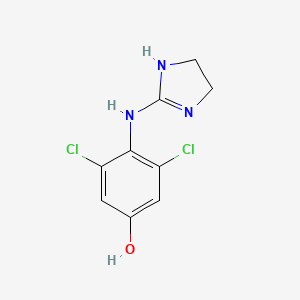 molecular formula C9H9Cl2N3O B1212182 4-羟基可乐定 CAS No. 57101-48-1